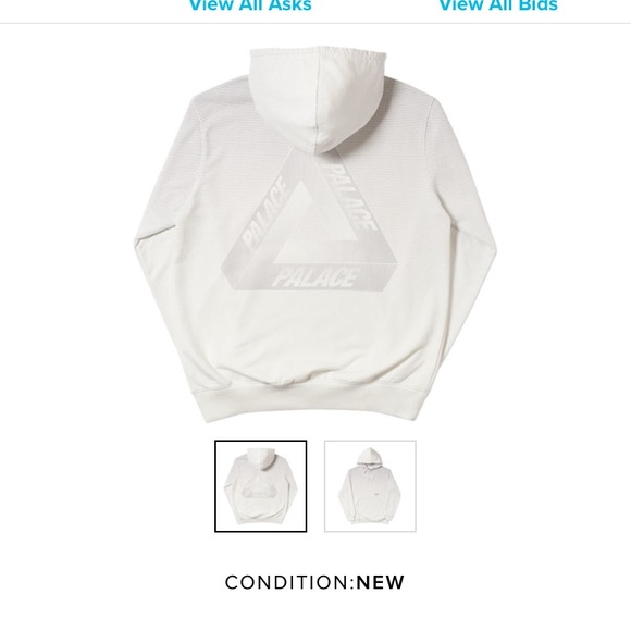 Palace tri-fade white hoodie Size:M - Picture 4 of 4